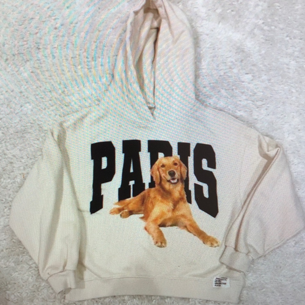 Paris Graphic Hoodie with Dog Print